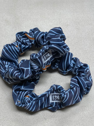 Buy navy-palm Hair Scrunchies (Pre-Made)